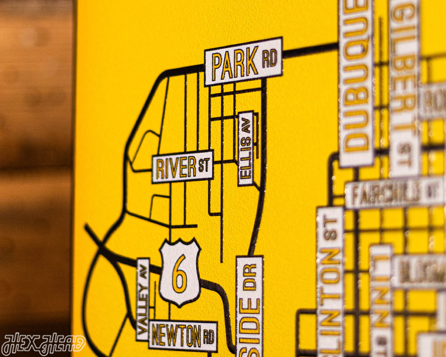 Iowa City School Street Poster Single Layer Metal Wall Art