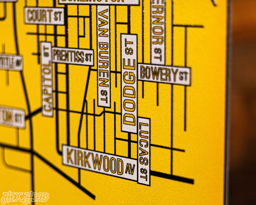 Iowa City School Street Poster Single Layer Metal Wall Art