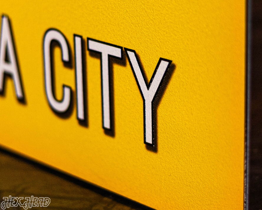 Iowa City School Street Poster Single Layer Metal Wall Art