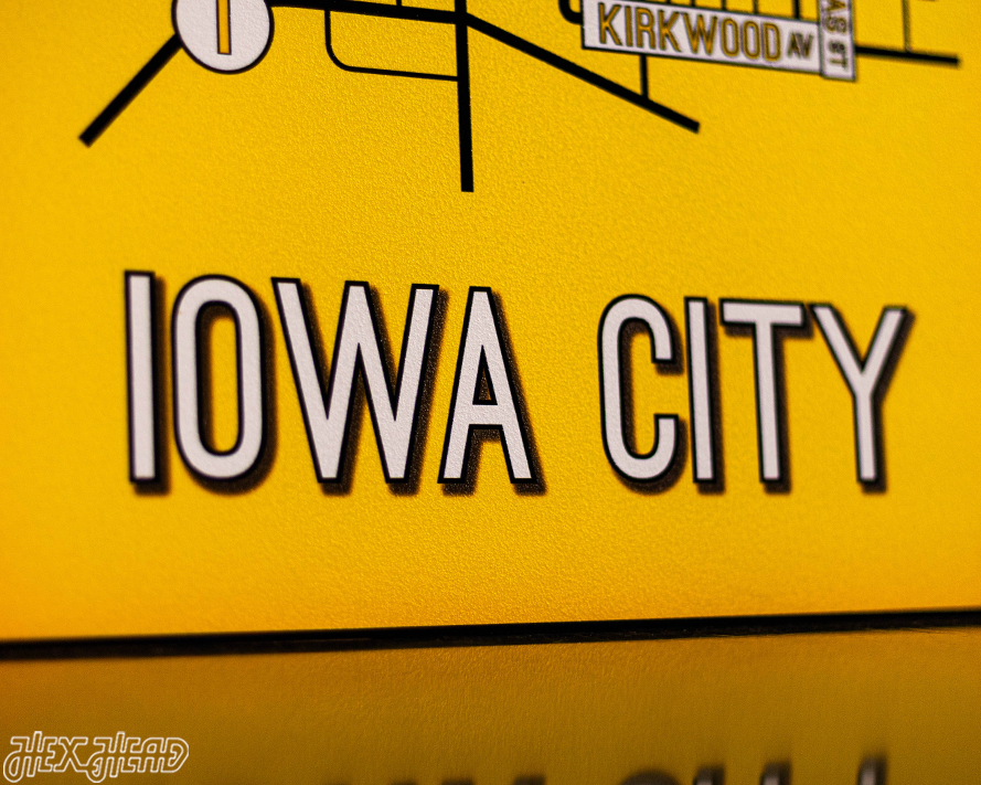 Iowa City School Street Poster Single Layer Metal Wall Art