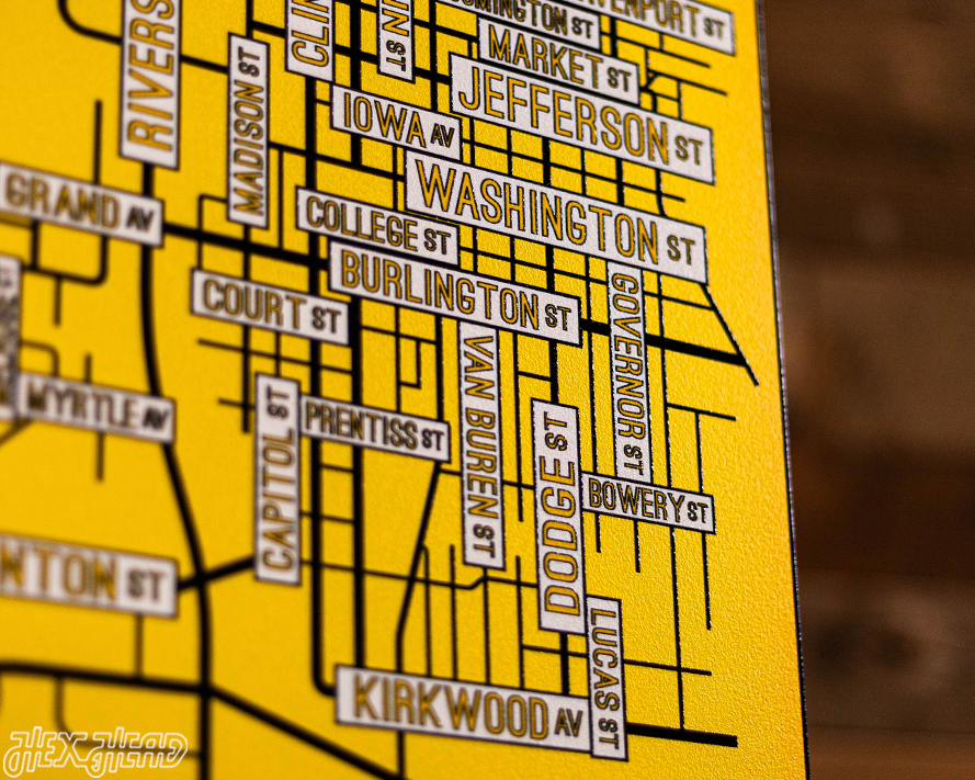 Iowa City School Street Poster Single Layer Metal Wall Art