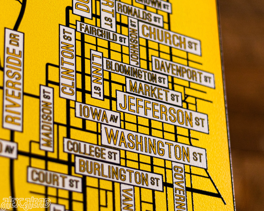 Iowa City School Street Poster Single Layer Metal Wall Art