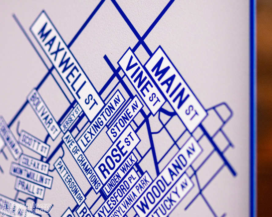 Lexington, Kentucky School Street Poster Single Layer Metal Wall Art