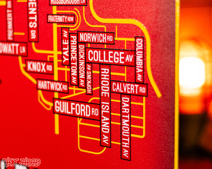 College Park, Maryland School Street Poster Single Layer Metal Wall Art