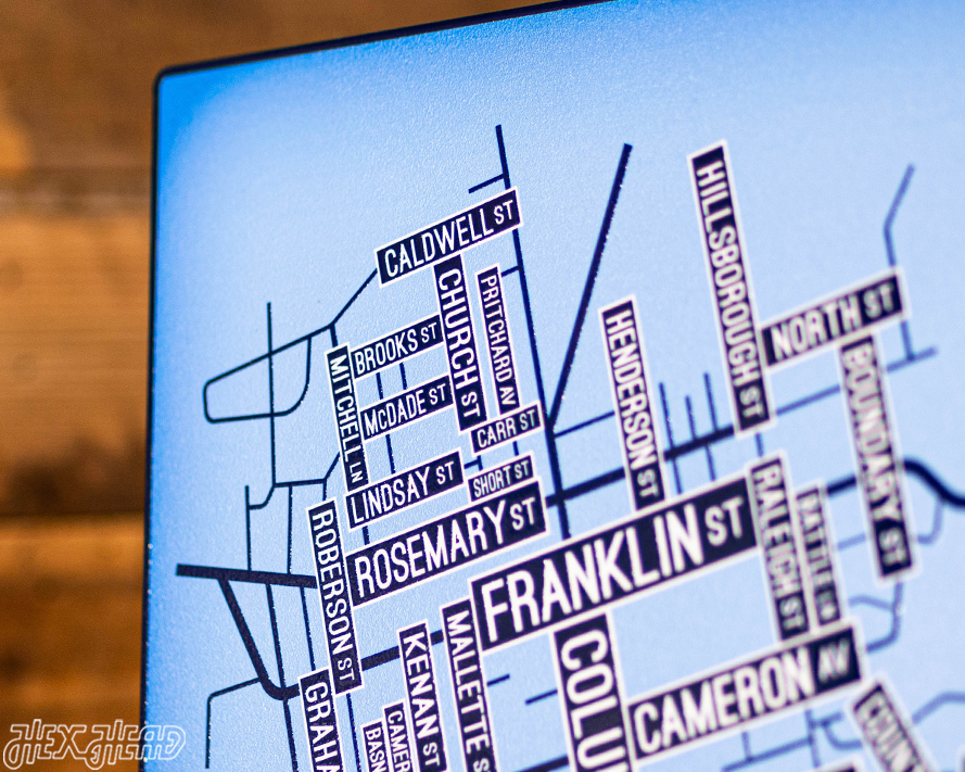 Chapel Hill, North Carolina School Street Poster Single Layer Metal Wall Art