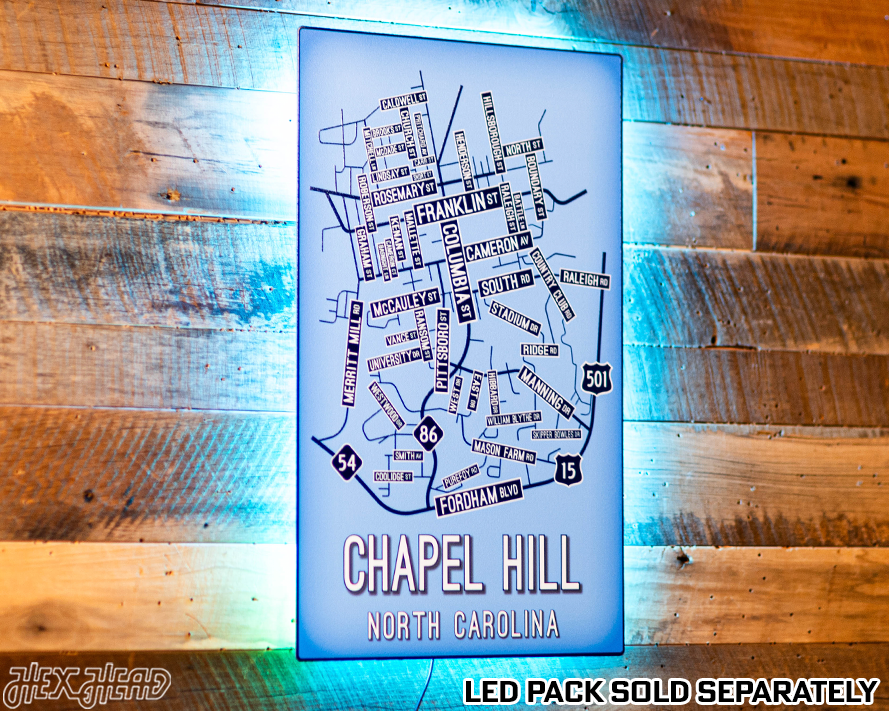 Chapel Hill, North Carolina School Street Poster Single Layer Metal Wall Art