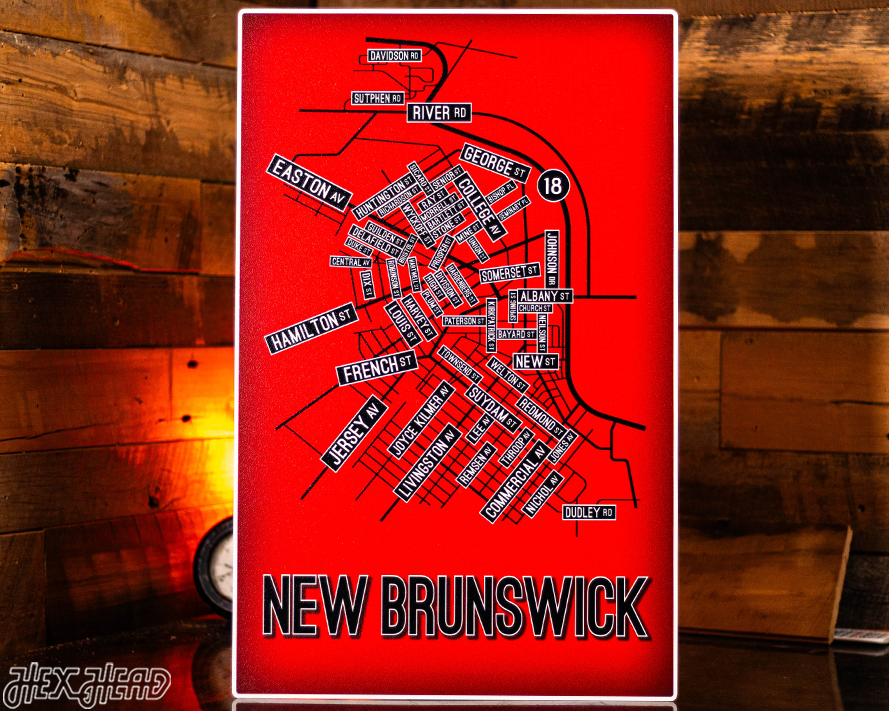 New Brunswick School Street Poster Single Layer Metal Wall Art