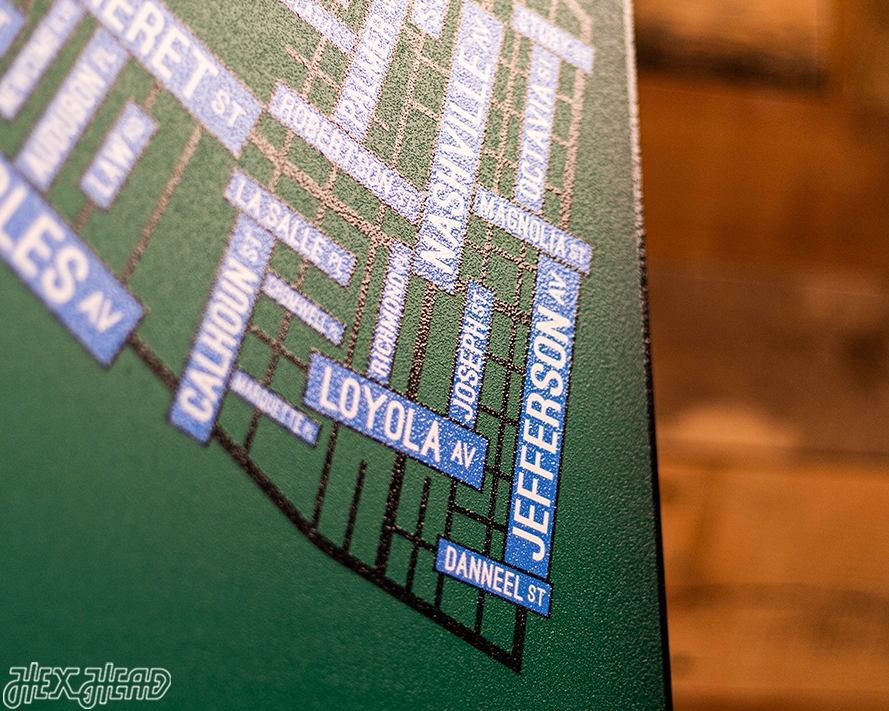 New Orleans, University District School Street Poster Single Layer Metal Wall Art