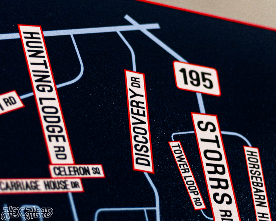 Storrs, Connecticut School Street Poster Single Layer Metal Wall Art