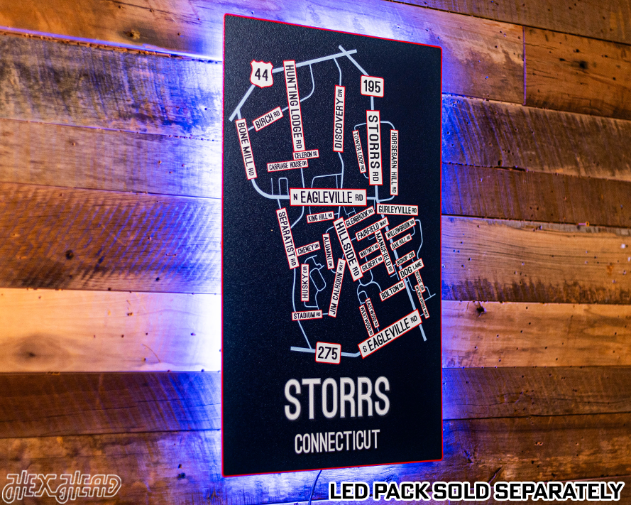 Storrs, Connecticut School Street Poster Single Layer Metal Wall Art