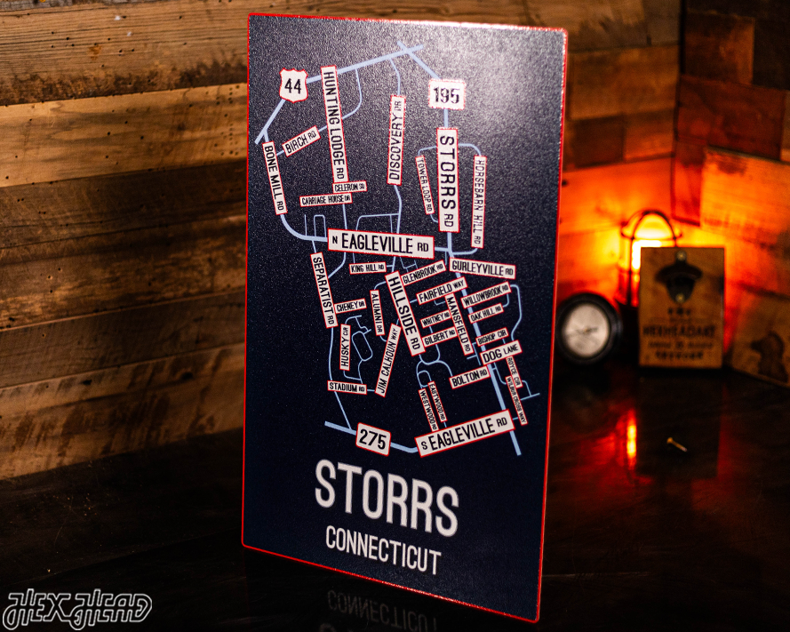 Storrs, Connecticut School Street Poster Single Layer Metal Wall Art