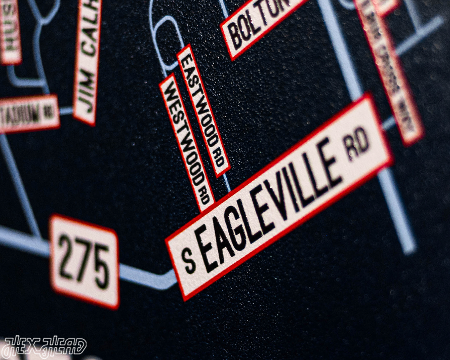 Storrs, Connecticut School Street Poster Single Layer Metal Wall Art