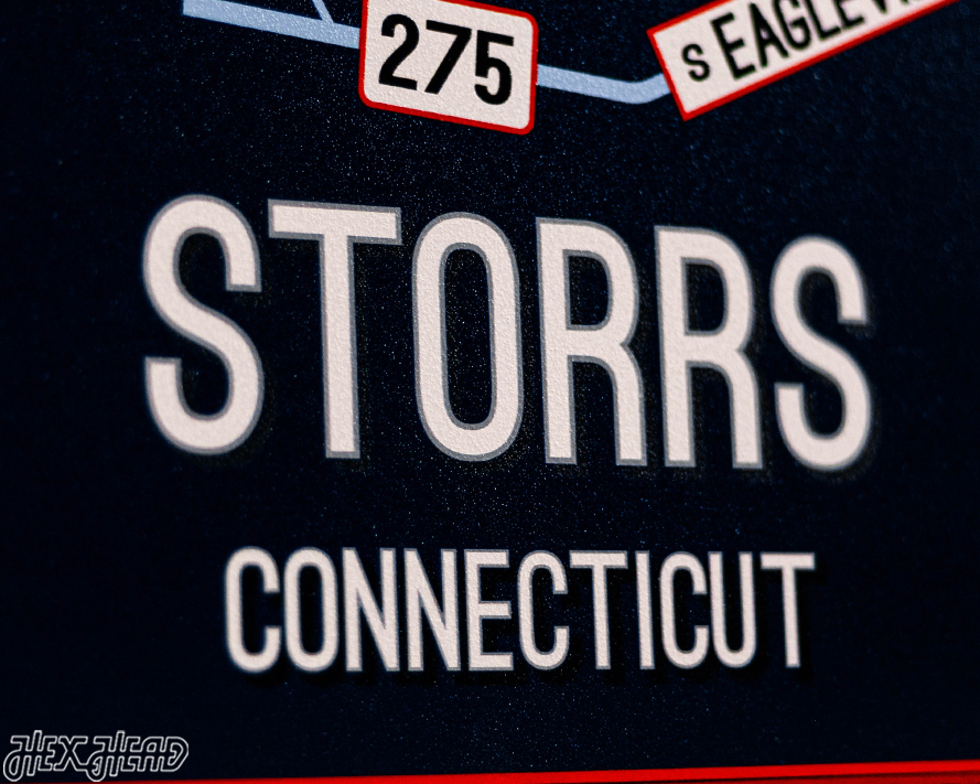 Storrs, Connecticut School Street Poster Single Layer Metal Wall Art