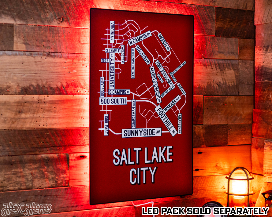 Salt Lake City School Street Poster Single Layer Metal Wall Art