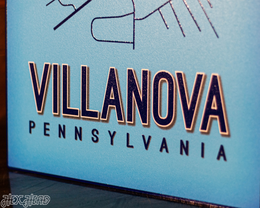 Villanova, Pennsylvania School Street Poster Single Layer Metal Wall Art