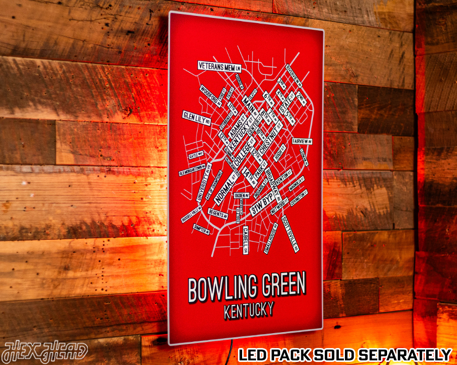 Bowling Green, Kentucky School Street Poster Single Layer Metal Wall Art