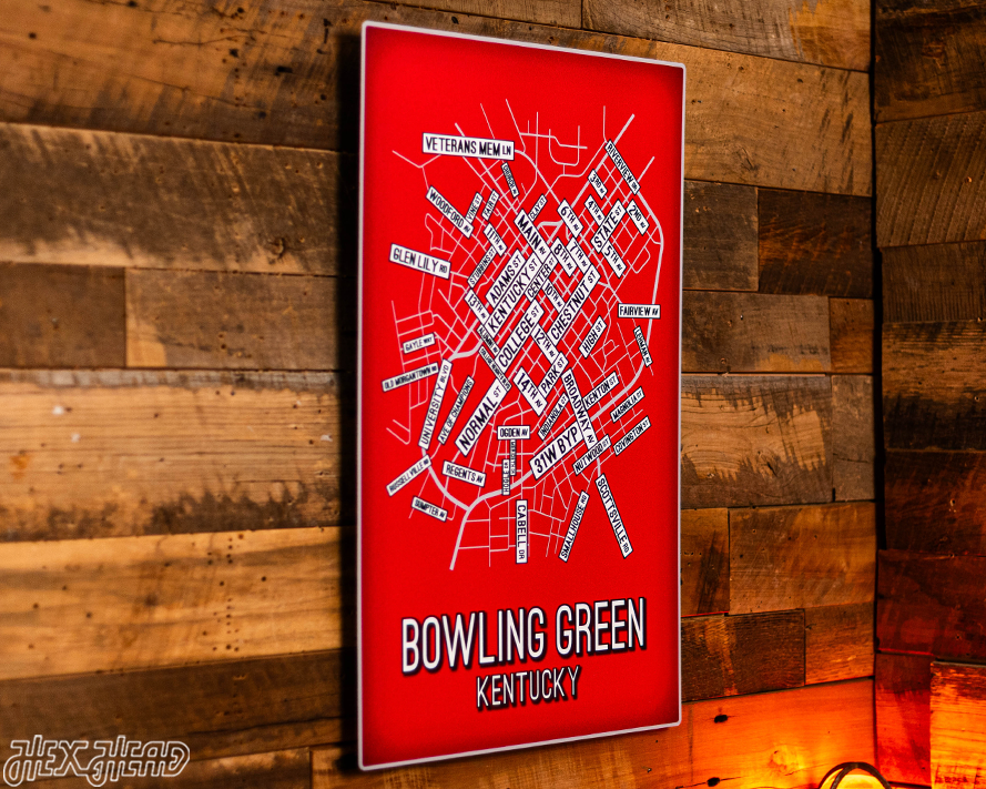 Bowling Green, Kentucky School Street Poster Single Layer Metal Wall Art