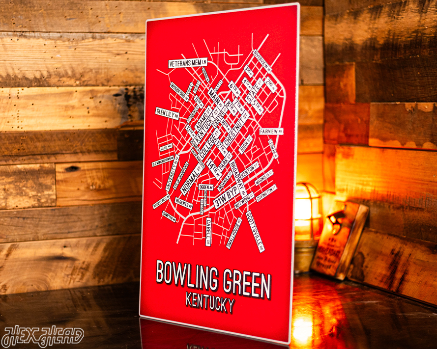 Bowling Green, Kentucky School Street Poster Single Layer Metal Wall Art