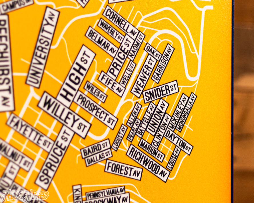 Morgantown, West Virginia School Street Poster Single Layer Metal Wall Art