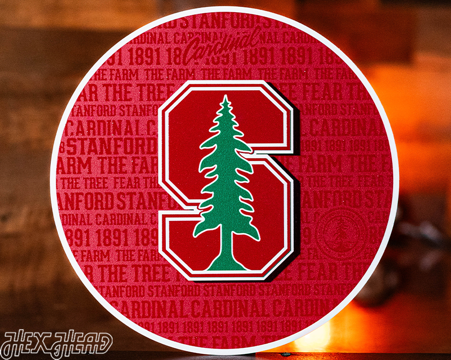 Stanford Cardinal CRAFT SERIES 3D Embossed Metal Wall Art