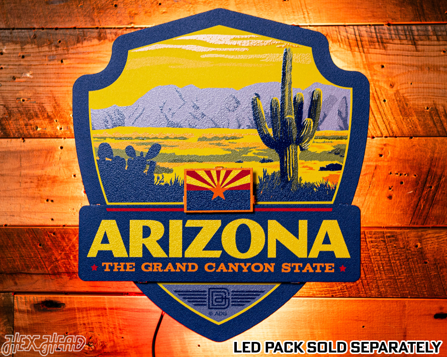 Arizona State Badge 3D Metal Wall Art