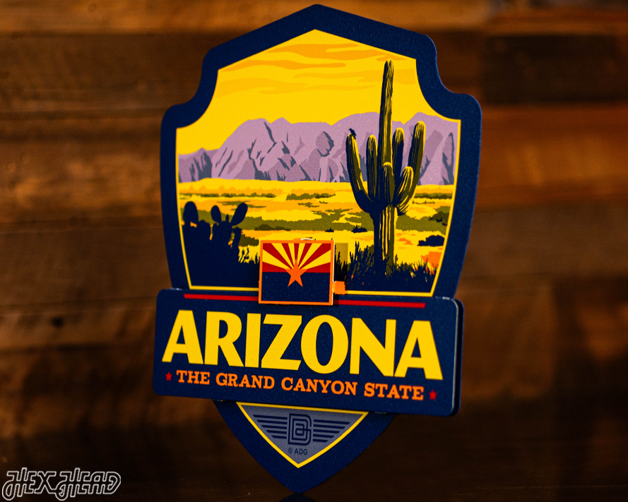 Arizona State Badge 3D Metal Wall Art