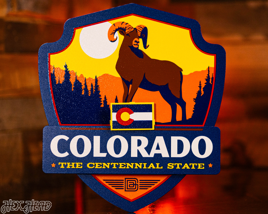 Colorado State Badge 3D Metal Wall Art