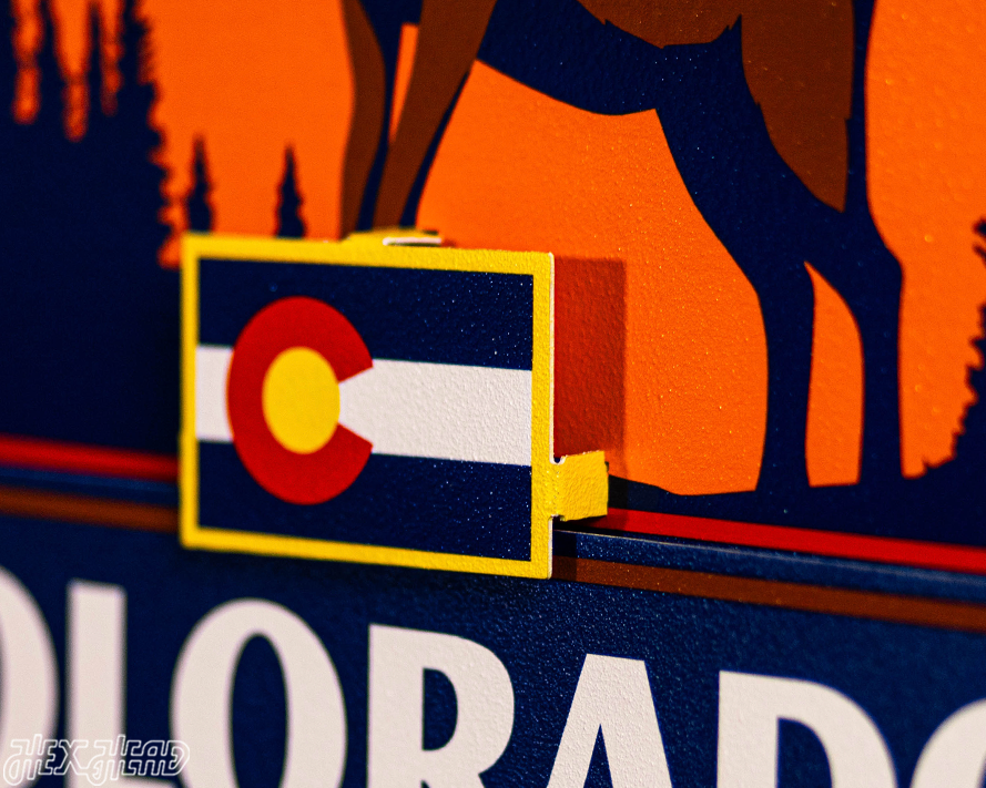 Colorado State Badge 3D Metal Wall Art