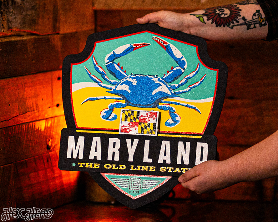 Maryland State Badge 3D Metal Wall Art