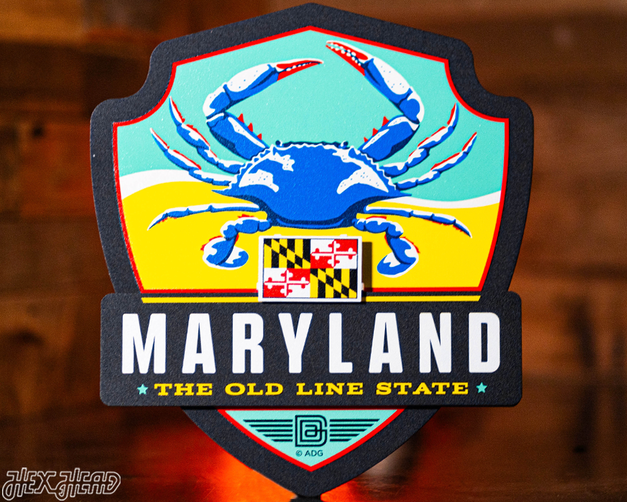 Maryland State Badge 3D Metal Wall Art