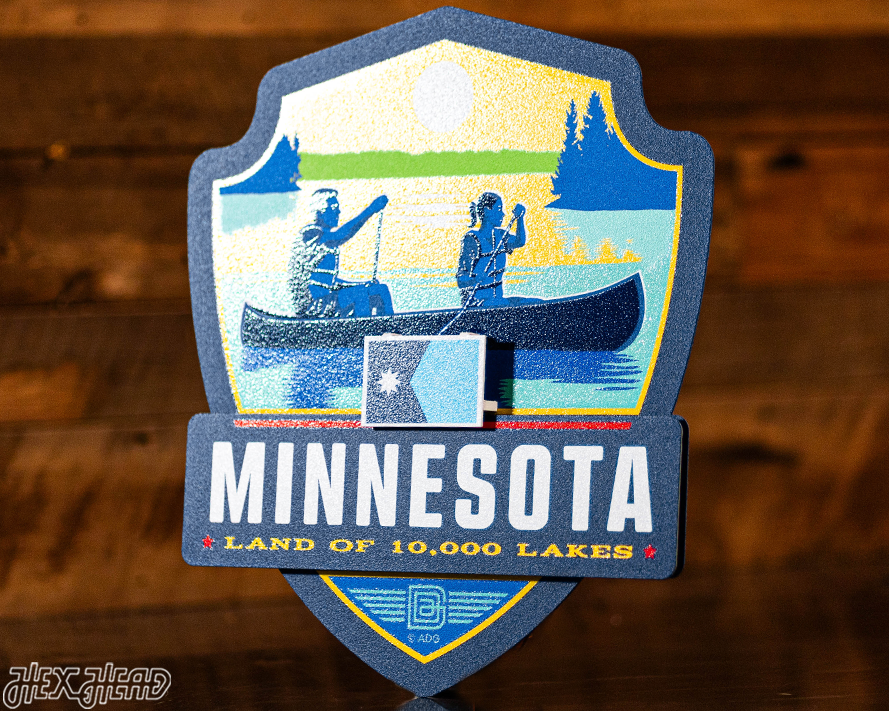 Minnesota State Badge 3D Metal Wall Art