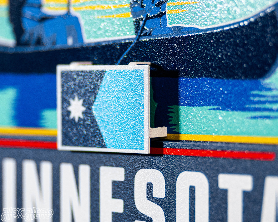 Minnesota State Badge 3D Metal Wall Art