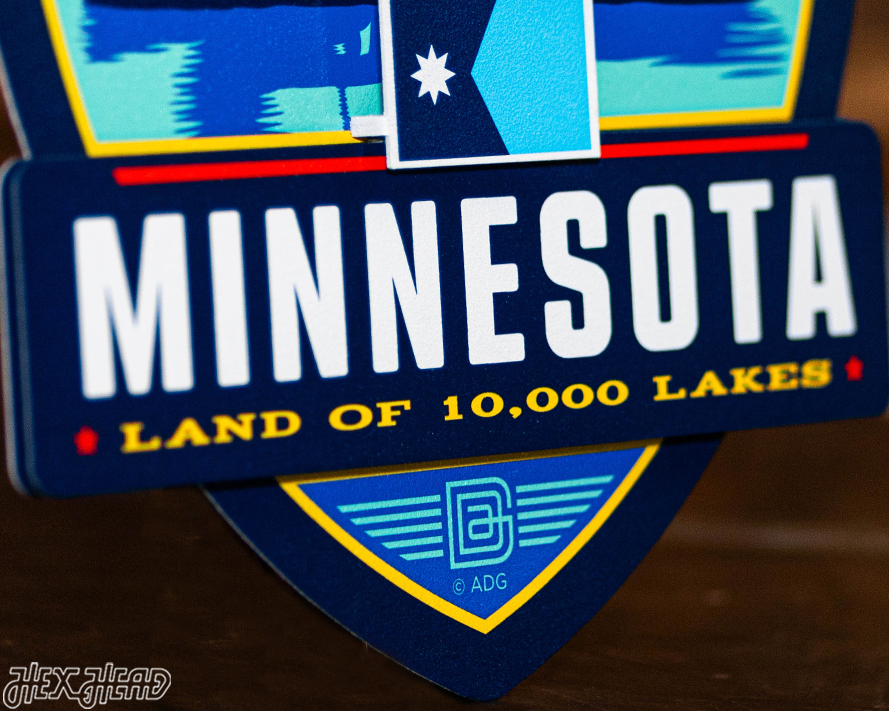 Minnesota State Badge 3D Metal Wall Art