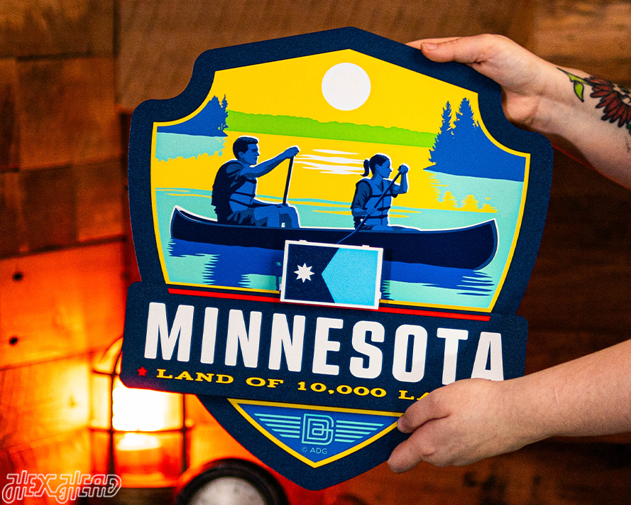 Minnesota State Badge 3D Metal Wall Art