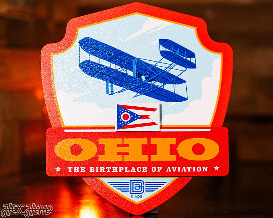 Ohio State Badge 3D Metal Wall Art