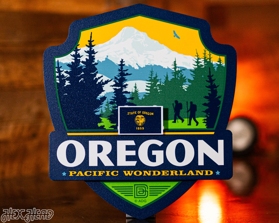 Oregon State Badge 3D Metal Wall Art