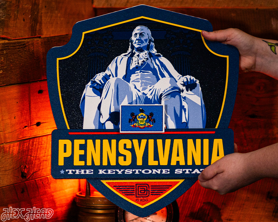 Pennsylvania State Badge 3D Metal Wall Art