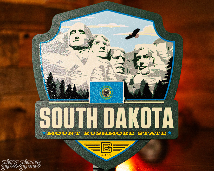 South Dakota State Badge 3D Metal Wall Art