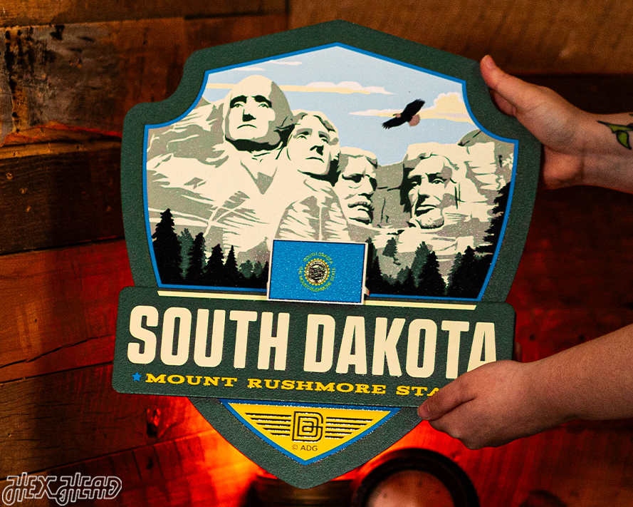 South Dakota State Badge 3D Metal Wall Art