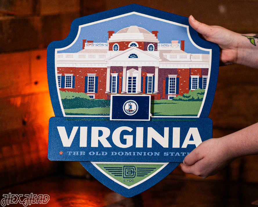 Virginia State Badge 3D Metal Wall Art