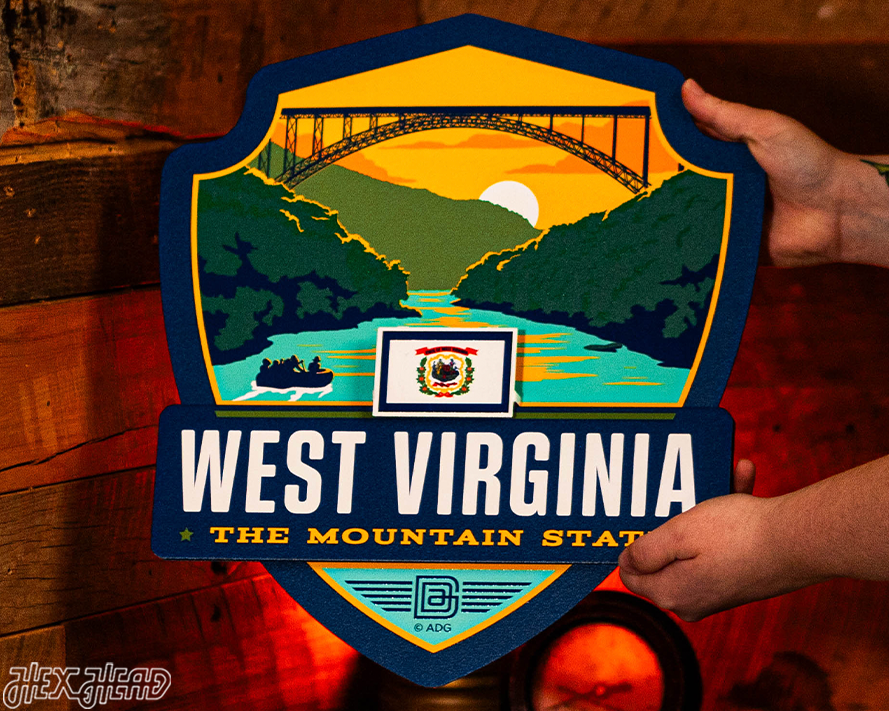 West Virginia State Badge 3D Metal Wall Art