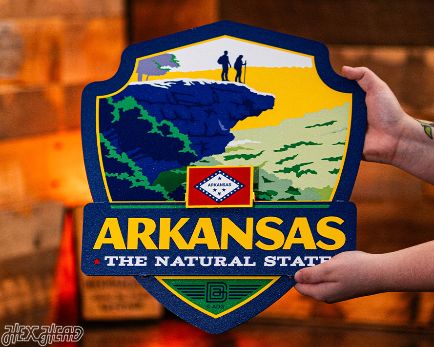 Arkansas State Badge 3D Metal Wall Art