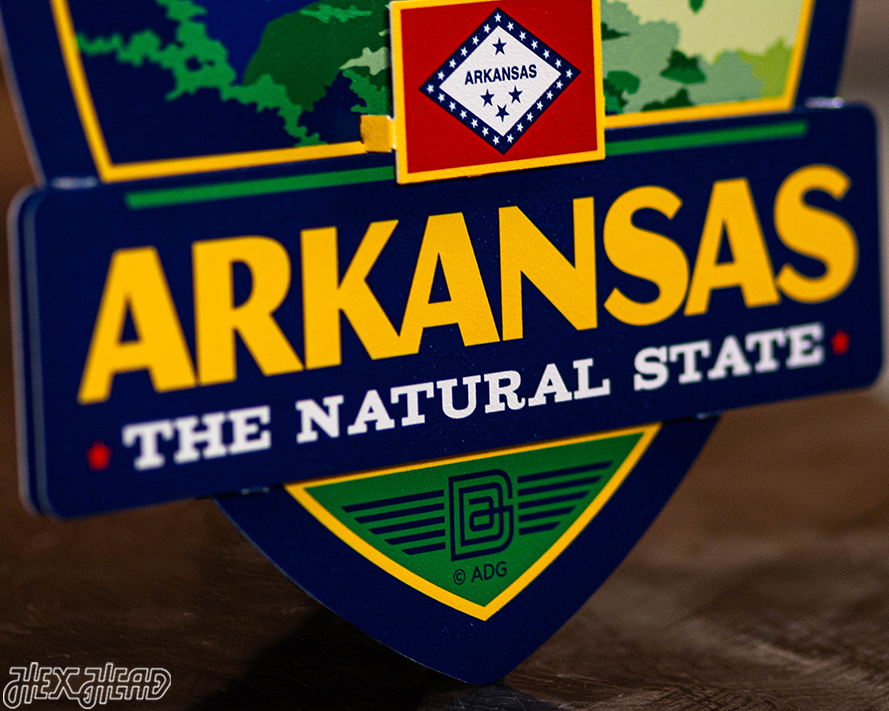 Arkansas State Badge 3D Metal Wall Art