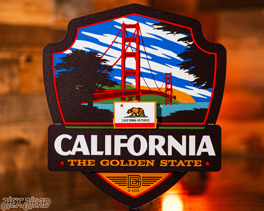 California State Badge 3D Metal Wall Art