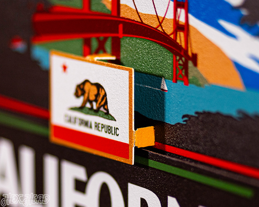 California State Badge 3D Metal Wall Art