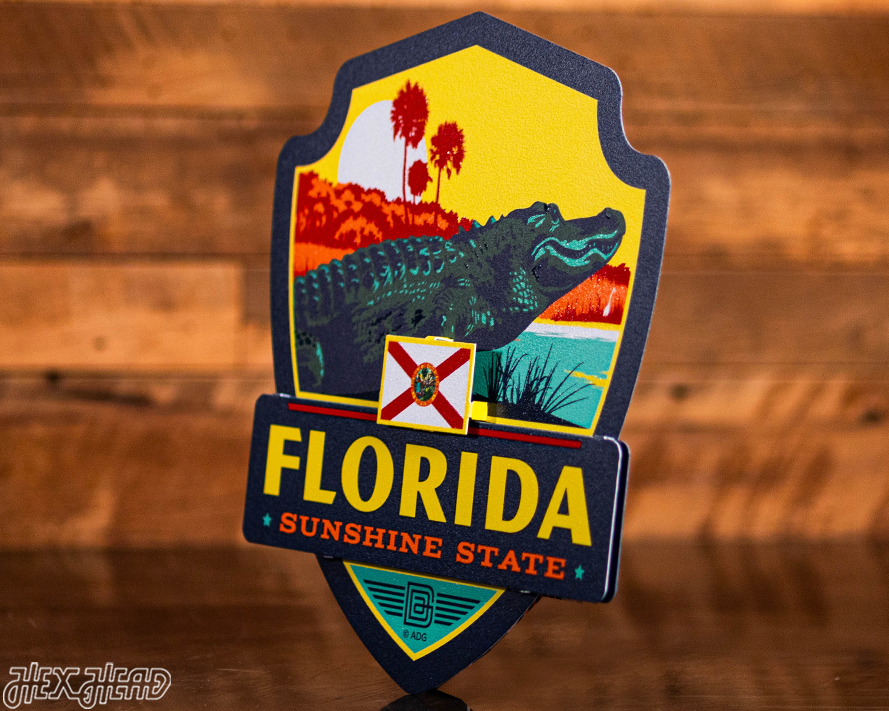 Florida State Badge 3D Metal Wall Art