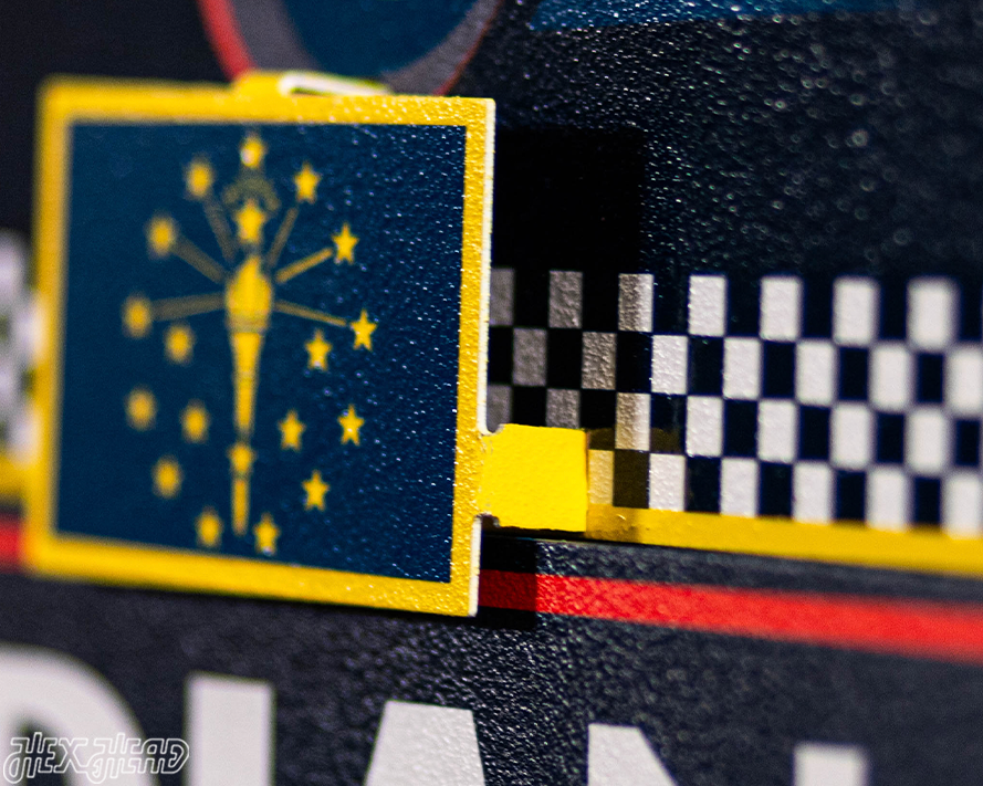 Indiana State Badge 3D Metal Wall Art