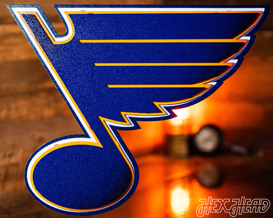 CLOSE OUT -- St Louis Blues 3D Vintage Metal Wall Art