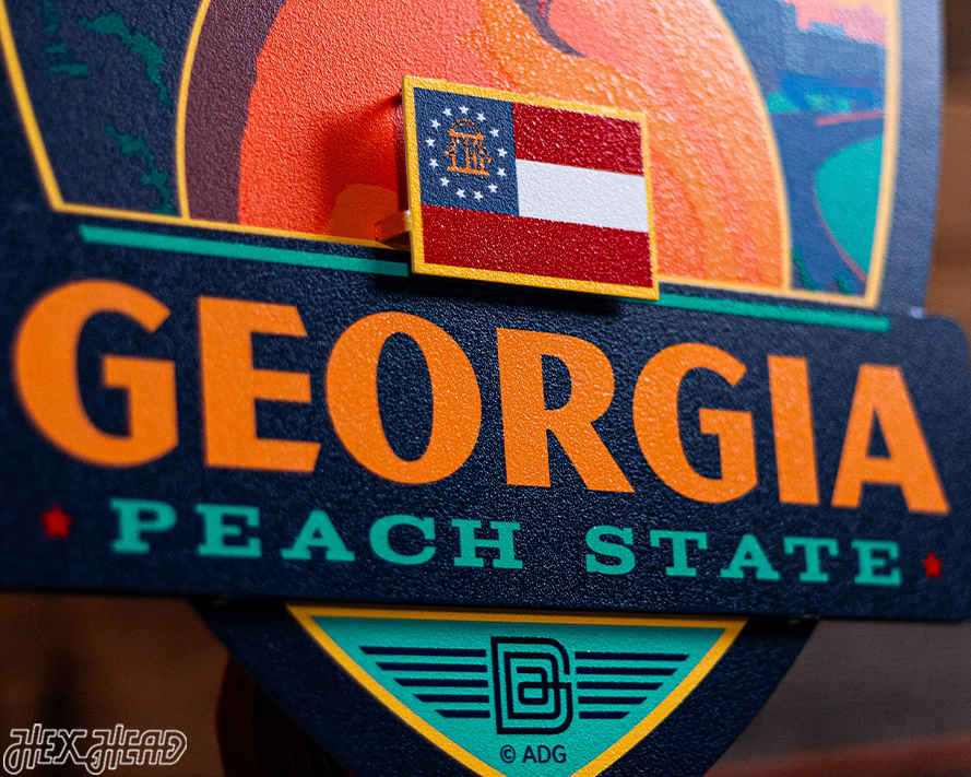 Georgia State Badge 3D Metal Wall Art