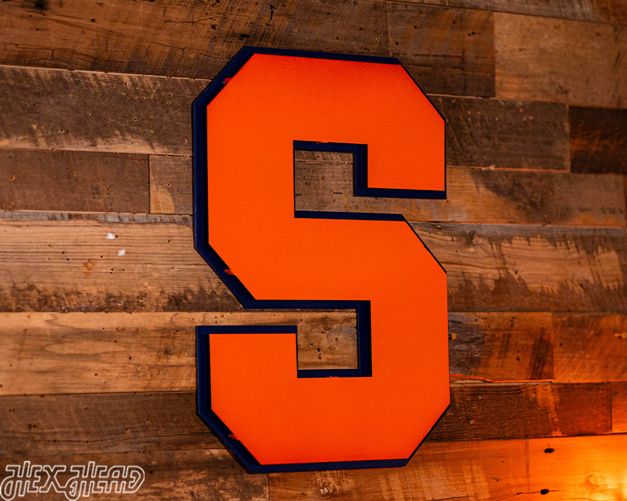 Syracuse Orange "S" 3D Vintage Metal Wall Art